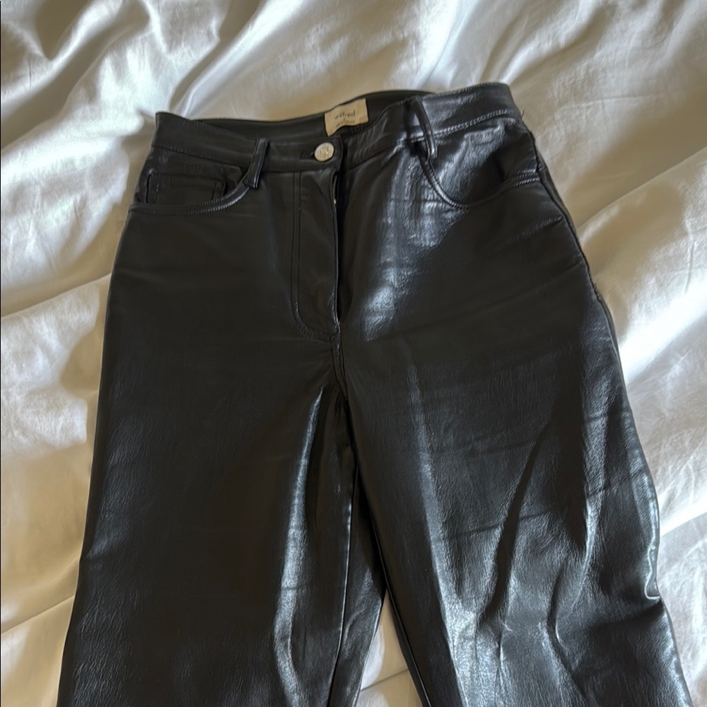 Black Faux Leather Pants